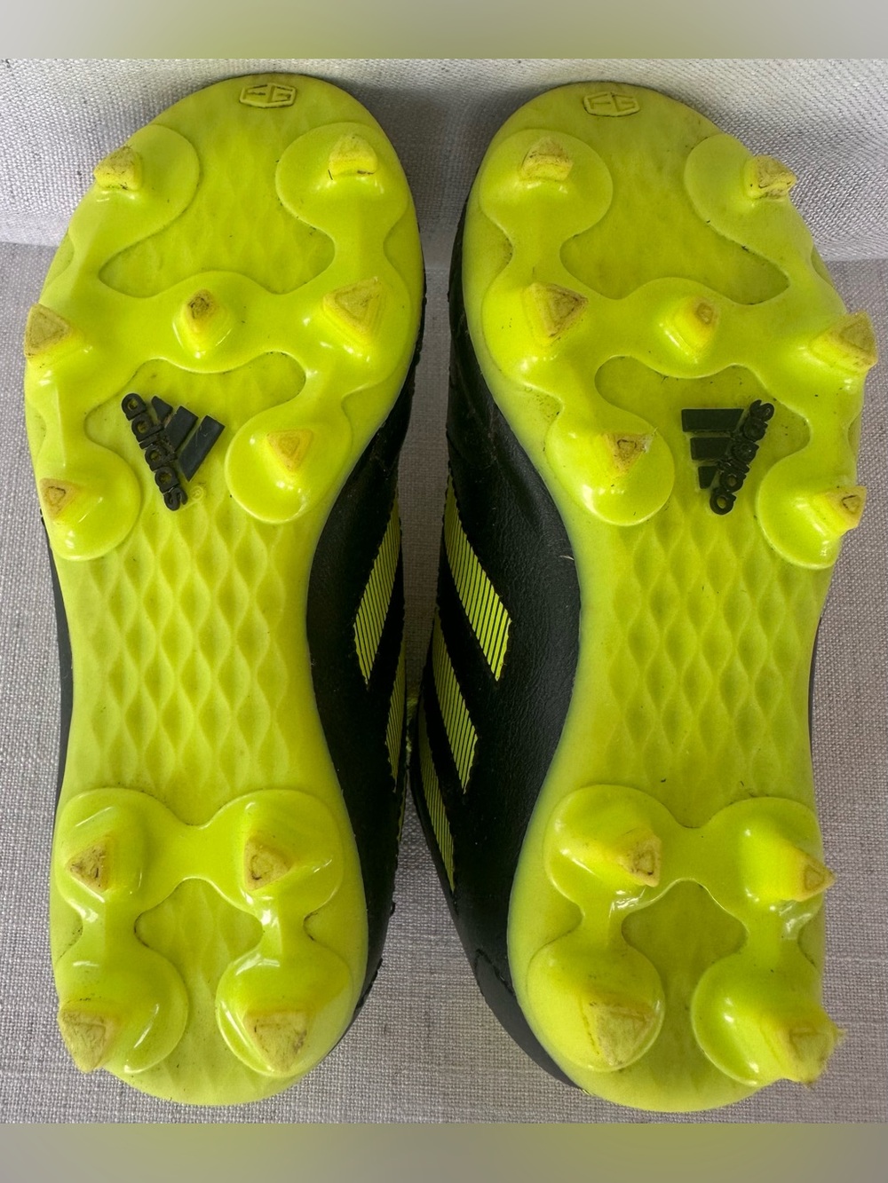Adidas Goletto FG Soccer Cleats Kids US 11K Black Solar Yellow Youth EU 28.5 - Picture 5 of 6